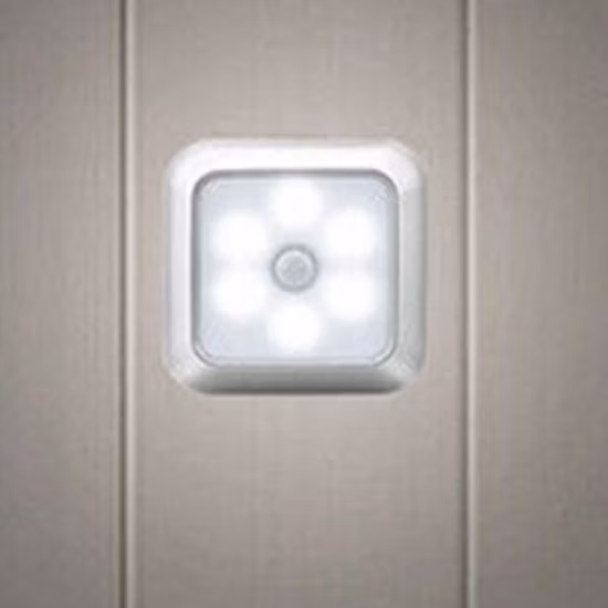 Sensor de movimento infravermelho PIR sob luz do gabinete lâmpada de parede detectora sem fio (WH