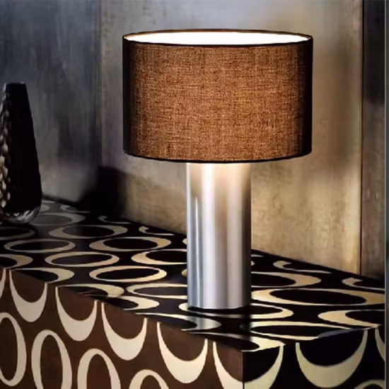 Tubo de metal cruzado para quartos decorativos de hotel interno e luminária de chão com sombra de tecido
